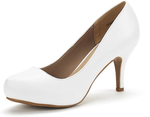 أحذية DREAM PAIRS Tiffany Women's New Classic أنيقة ومتعددة الاستخدامات بكعب منخفض وكعب ستيليتو وأحذية بكعب عالٍ in Kuwait