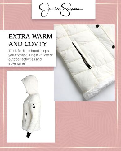 Jessica Simpson Women's Winter Jacket – Sherpa Lined Puffer Parka Windbreaker Coat (S-XL) in Saudi Arabia