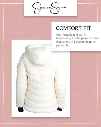 Jessica Simpson Women's Winter Jacket – Sherpa Lined Puffer Parka Windbreaker Coat (S-XL) in Saudi Arabia