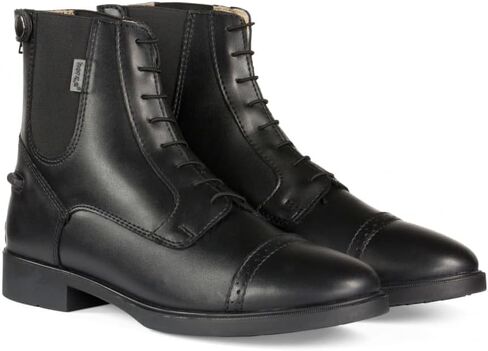 HORZE Kilkenny Kids' Unisex Equestrian Synthetic Leather Zip-Up Schooling Paddock Boots in Saudi Arabia