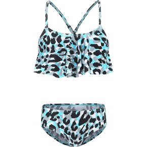 Girls Two Piece Swimsuits Bikini Bathing Suit for Kids Hawaiian Swimwear Set 3-16 Years