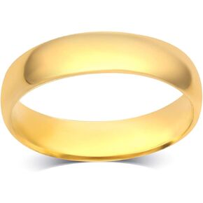 DiamondMuse 2MM - 8 MM Unisex Comfort Fit Wedding Band in 10k Solid Gold