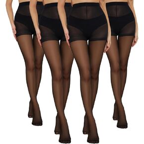 Lanylon Star 20D Sheer Pantyhose Tights for Women with Control Top and Reinforced Toe - Comfortable and Stylish