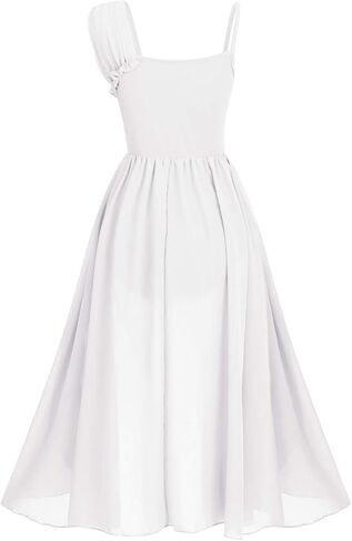 AFAVOM Sequin Lyrical Dance Dress for Women Adult Contemporary Dance Costumes High Low Tulle Chiffon Skirt Praise Dancewear in Kuwait