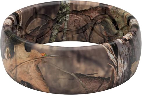 مجموعة حلقات من السيليكون من Groove Life Mossy Oak Blades and Breakup Country Camo - خواتم زفاف مطاطية قابلة للتنفس للرجال، تغطية مدى الحياة، تصميم فريد، حلقة ملائمة مريحة - مقاس 12 in Kuwait