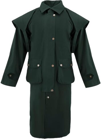 RESISTANCE Premium Oilskin Duster Coat Waterproof Cotton Unisex Cowboy Cowgirl Western Workwear in Saudi Arabia
