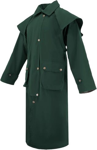 RESISTANCE Premium Oilskin Duster Coat Waterproof Cotton Unisex Cowboy Cowgirl Western Workwear in Saudi Arabia
