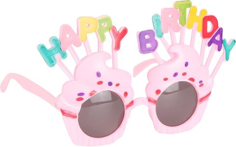 نظارات OULII Happy Birthday نظارات شمسية Sweet Cream Cake Glasses Costume Glasses Props Funny Novelty لمحبي أعياد الميلاد in Kuwait