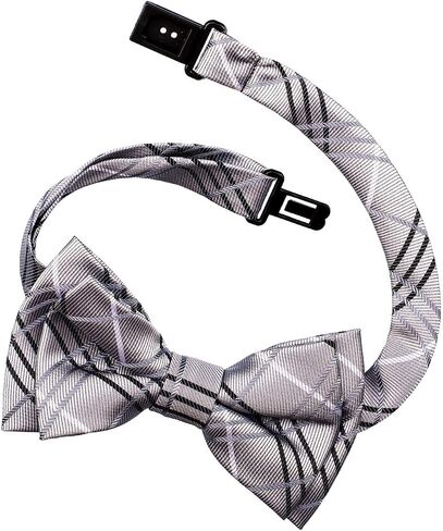 Retreez Tartan Plaid Styles Woven Microfiber Pre-tied Boy's Bow Tie in Saudi Arabia