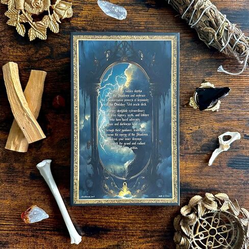 Obsidian Veil Oracle Deck | Unveil Your True Self - Unique Shadow Work Tool, Healing & Divination, Feminine Wisdom, Spiritual Growth Cards in Saudi Arabia