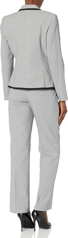 Le Suit Women's Mini Houndstooth 2 Button Jacket/Pant Suit in Kuwait