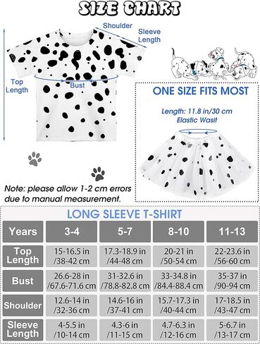 SOMSOC 8 قطع 100 يوم من أزياء فتاة المدرسة الدلماسية الكلب مجموعة 100 يوم تي شيرت جوارب الركبة عقال الذيل ملصقات الوشم in Kuwait