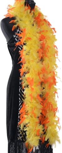 Handy Lidy 72" Long Thin Weight Turkey Chandelle Boa Women Adult Feather Boas in Kuwait