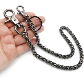 newtro Wallet Chain Men Women Boy Girl, Biker Motorcycle Pants Jean Punk Long Key Chain Black Gold Silver 26 Types