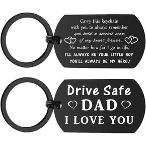 سلسلة مفاتيح ENGZHI Drive Safe Dad - هدايا أحبك يا أبي من ابنتك - عيد الأب، هدية عيد ميلاد للأب، عيد الميلاد