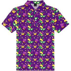 AOBUTE Kids 4th of July Shirts American Flag Short Sleeve Button Down Polo Tops 3-14 Years in Kuwait