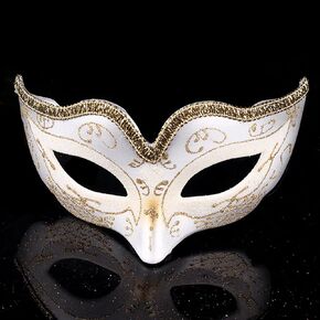 CYIWHI White Masquerade Mask Venetian Mask Halloween Party Mask Mardi Gras Mask in Kuwait