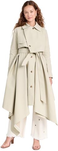 A.W.A.K.E. MODE Women's Double Breasted Coat with Asymmetric Cut in Kuwait