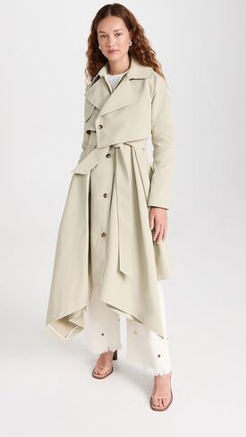 A.W.A.K.E. MODE Women's Double Breasted Coat with Asymmetric Cut in Kuwait