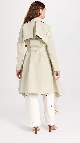 A.W.A.K.E. MODE Women's Double Breasted Coat with Asymmetric Cut in Kuwait