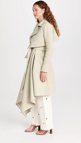 A.W.A.K.E. MODE Women's Double Breasted Coat with Asymmetric Cut in Kuwait
