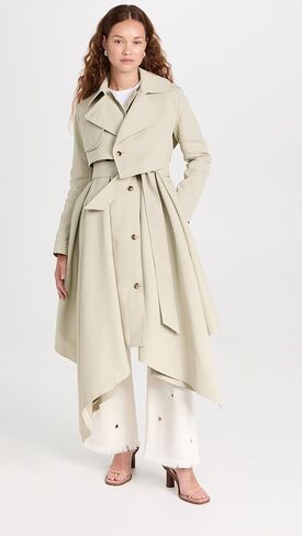 A.W.A.K.E. MODE Women's Double Breasted Coat with Asymmetric Cut in Kuwait