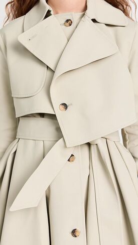 A.W.A.K.E. MODE Women's Double Breasted Coat with Asymmetric Cut in Kuwait