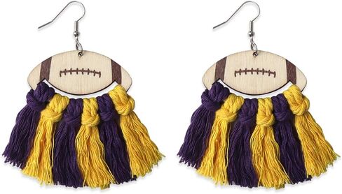 Football Earrings for Women Earrings Tassel Football Dangle Earrings Football Team Earrings Football Jewelry in Kuwait