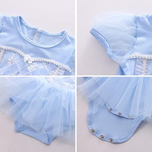 CinheyU Baby Girls Princess Costumes Birthday Romper Tutu Dress w/Headband Halloween Christmas Party Fancy Outfits in Kuwait