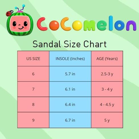 أحذية Josmo للأولاد والبنات Cocomelon - صنادل صيفية مضيئة مغلقة عند أصابع القدم - صنادل JJ Kids بحزام الشاطئ المائي للاستخدام الخارجي، شخصية رياضية سهلة الارتداء، سريعة الجفاف ومقاومة للماء (طفل صغير/طفل صغير) in Kuwait