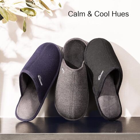 HomeTop شبشب رجالي محبوك مريح من الإسفنج الذكي سهل الارتداء مع نعل مطاطي مضاد للانزلاق in Kuwait