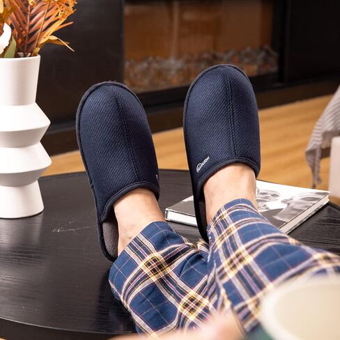 HomeTop شبشب رجالي محبوك مريح من الإسفنج الذكي سهل الارتداء مع نعل مطاطي مضاد للانزلاق in Kuwait