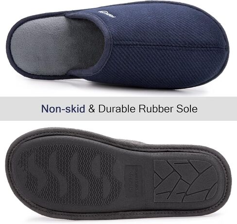 HomeTop شبشب رجالي محبوك مريح من الإسفنج الذكي سهل الارتداء مع نعل مطاطي مضاد للانزلاق in Kuwait