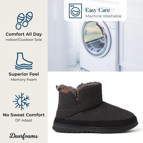 Dearfoams Men's James Woven Boot Slipper in Saudi Arabia