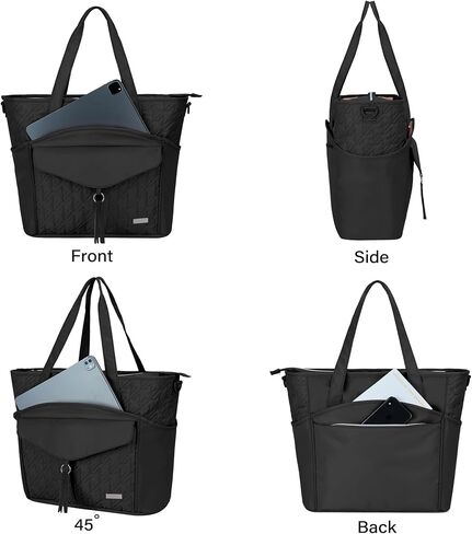 Utility Teacher Tote Bag for Women Work Bags Quilted Large Nurse Tote Bag with Pockets for 15.6" Laptop for Teacher Supplies in Saudi Arabia