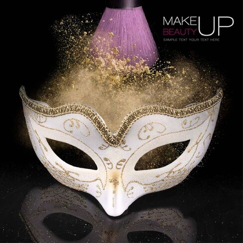 CYIWHI White Masquerade Mask Venetian Mask Halloween Party Mask Mardi Gras Mask in Kuwait