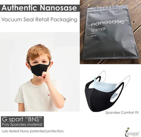 igozen 4 Pack kids face masks Nanosase G Sports face masks nano 3d Poly Spandex cool face mask is not cotton mask in Saudi Arabia