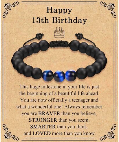 ACOGVN 13th 16th 18th 21st 30th 40th 50th 60th Birthday Gifts for Boys Men Him 13 16 18 21 30 40 50 60 Year Old Boy Male Man Birthday Gifts Birthday Bracelet for Boyfriend Son Brother Grandson Nephew Dad Husband Grandpa Uncle Friend in Saudi Arabia