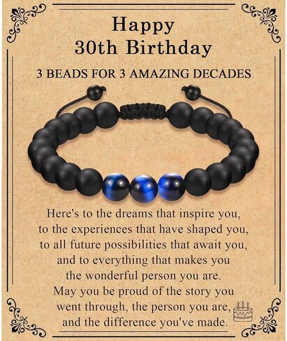 ACOGVN 13th 16th 18th 21st 30th 40th 50th 60th Birthday Gifts for Boys Men Him 13 16 18 21 30 40 50 60 Year Old Boy Male Man Birthday Gifts Birthday Bracelet for Boyfriend Son Brother Grandson Nephew Dad Husband Grandpa Uncle Friend in Saudi Arabia