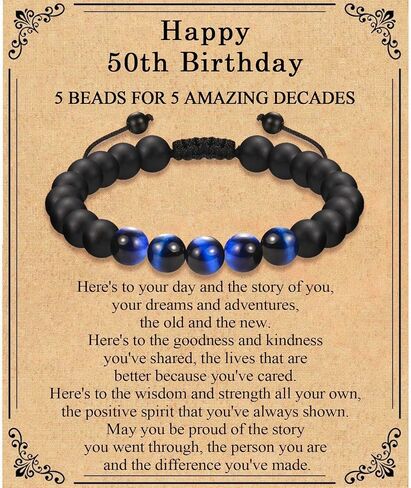 ACOGVN 13th 16th 18th 21st 30th 40th 50th 60th Birthday Gifts for Boys Men Him 13 16 18 21 30 40 50 60 Year Old Boy Male Man Birthday Gifts Birthday Bracelet for Boyfriend Son Brother Grandson Nephew Dad Husband Grandpa Uncle Friend in Saudi Arabia