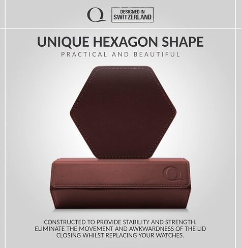 ساعة QWATCHBANDS من الجلد الطبيعي (بني/بني) وحامل ساعة (أسود/ذهبي/أسود) in Kuwait