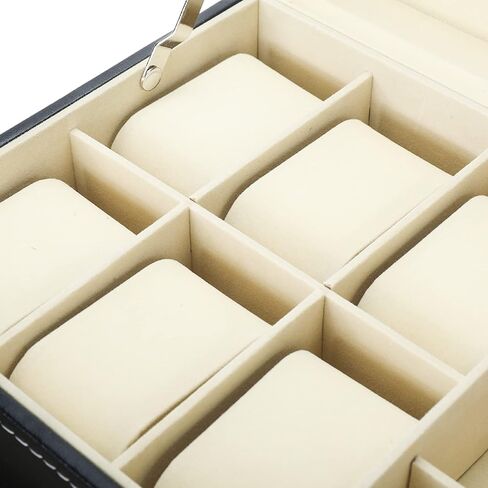NovelBee Double-Layer 6 Slots Watch Boxes with 9 Grids Eyeglasses Sunglasses Storage for Watch Jewelry Eyeglasses Sunglass Display Case Organizer in Saudi Arabia