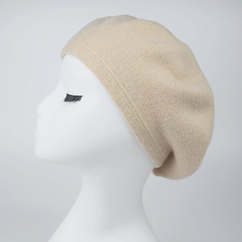 AICHUAN Womens Winter Beret Hat, Angora Knitted Beanie Cap Fall Winter French Classic Beret in Kuwait