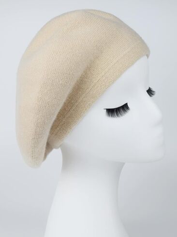 AICHUAN Womens Winter Beret Hat, Angora Knitted Beanie Cap Fall Winter French Classic Beret in Kuwait