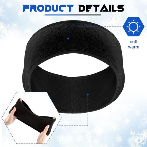 Geyoga 12 قطعة الأذن دفئا عقال الشتاء Headbands الرياضة الجري مطاطا تدفئة الأذن أغطية الأذن الدافئة لفصل الشتاء in Saudi Arabia