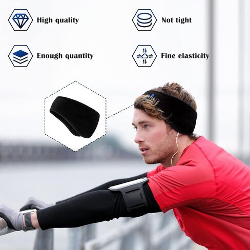 Geyoga 12 قطعة الأذن دفئا عقال الشتاء Headbands الرياضة الجري مطاطا تدفئة الأذن أغطية الأذن الدافئة لفصل الشتاء in Saudi Arabia