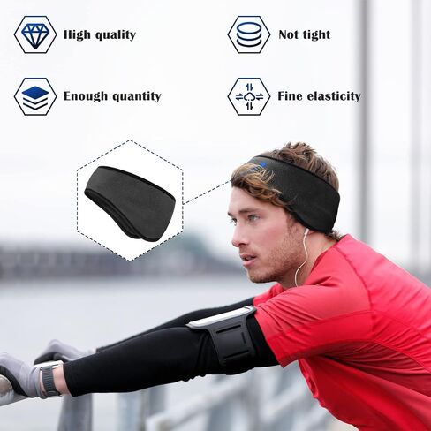 Geyoga 12 قطعة الأذن دفئا عقال الشتاء Headbands الرياضة الجري مطاطا تدفئة الأذن أغطية الأذن الدافئة لفصل الشتاء in Saudi Arabia