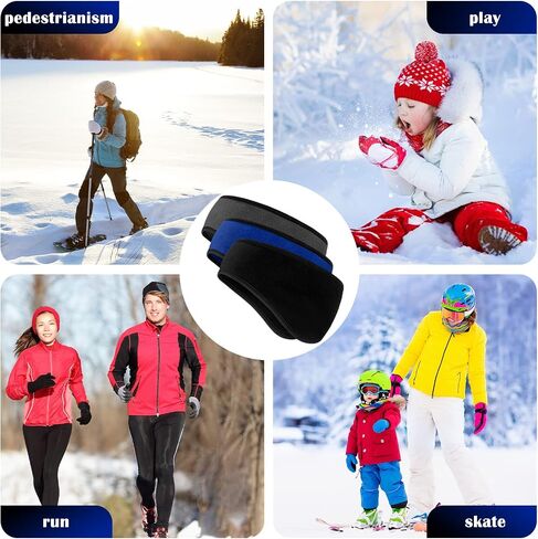Geyoga 12 قطعة الأذن دفئا عقال الشتاء Headbands الرياضة الجري مطاطا تدفئة الأذن أغطية الأذن الدافئة لفصل الشتاء in Saudi Arabia