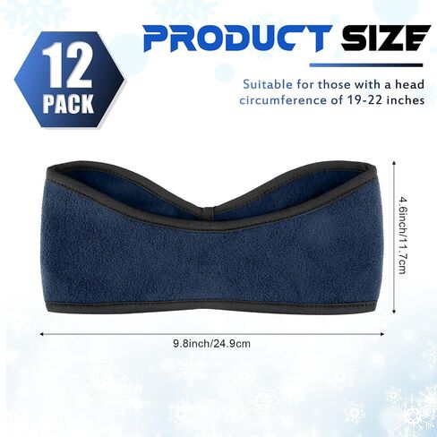 Geyoga 12 قطعة الأذن دفئا عقال الشتاء Headbands الرياضة الجري مطاطا تدفئة الأذن أغطية الأذن الدافئة لفصل الشتاء in Saudi Arabia