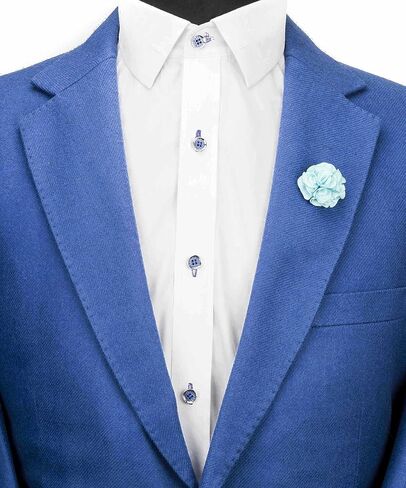 Knighthood Sky Blue Bunch Flower Lapel Pin Badge Coat Suit Wedding Gift Party Shirt Collar Accessories Brooch for Men in Saudi Arabia